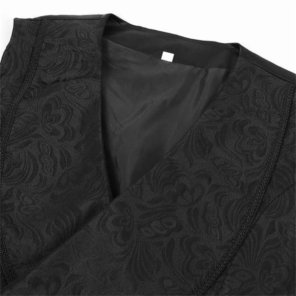 Mens Medieval Waistcoat Cosplay Costume Steampunk Jacket Vest Coat Victorian Ghost Gothic Blazer Suits Dress Up Tops 250704