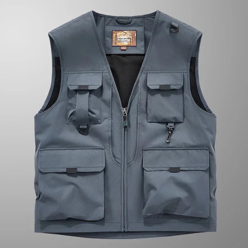 Outdoor Casual Vest Mens Autumn MultiPocket Breathable Sports Sleeveless Jacket Fashion Pographer n Fishing 250704