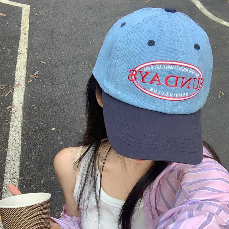 Fashion Wen Baseball Cap Summer Patchwork Letter Embroidery Snapback Sun Hat Girls Outdoor Adjustable Peaked Caps X250704