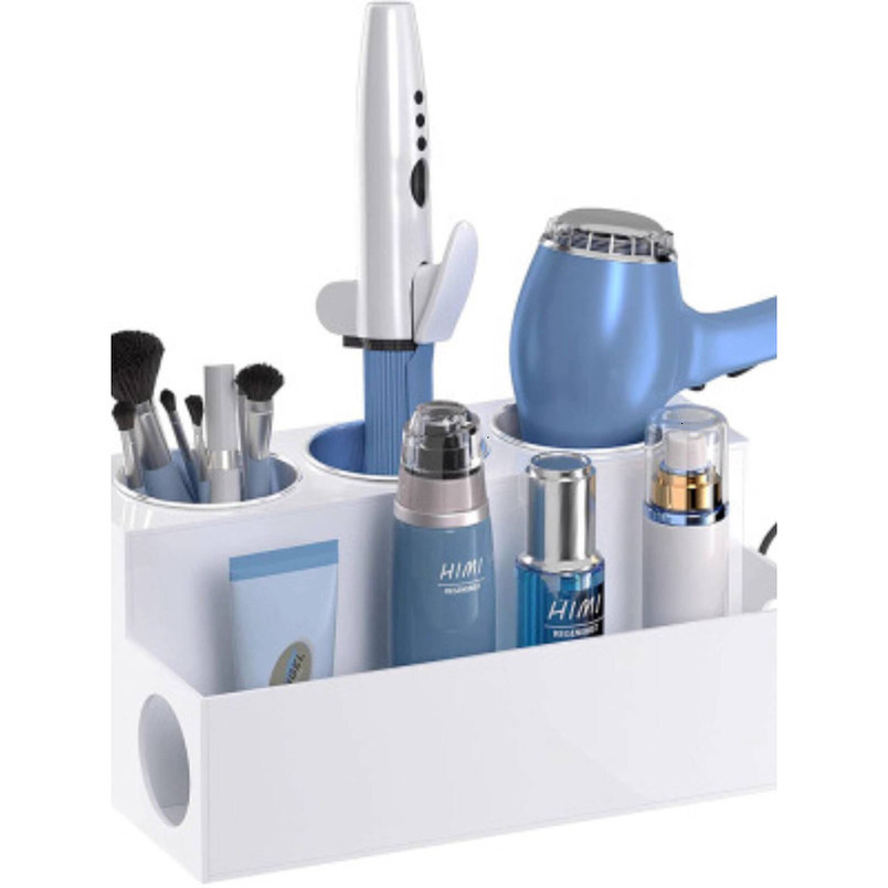 Acrylic Dryer Storage Rack Bathroom Toiletries Organizer Home Hair Care Tools Makeup Box