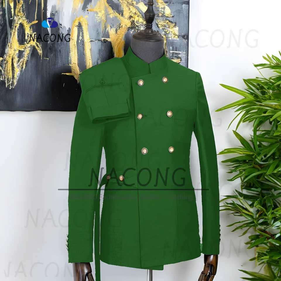 Mens Double Breasted Two Piece Suit Formal Jacket Pants Party Wedding Mens Suit Jacket X250704