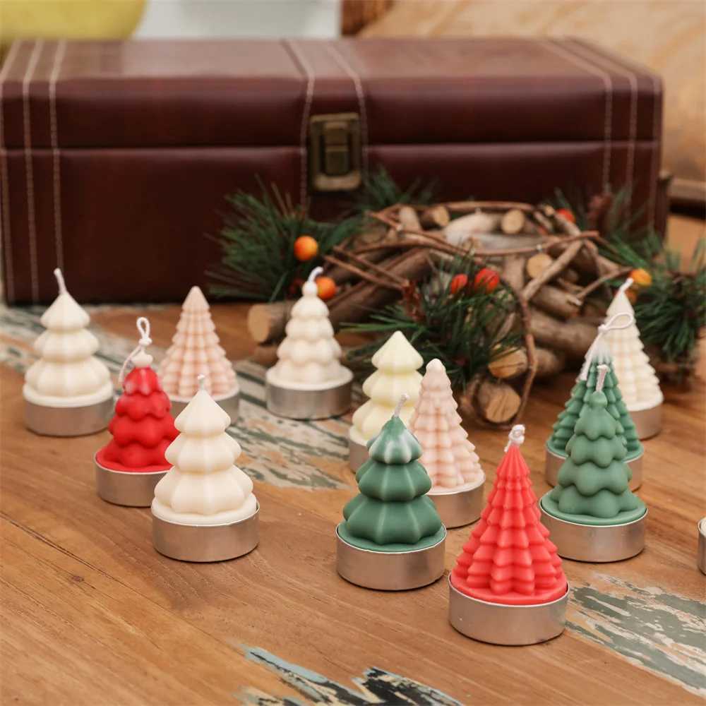 Mini Christmas Tree Silicone Mold DIY Scented Candle Soap Mould Handmade Christmas Candle Making Mould Supplies W250704