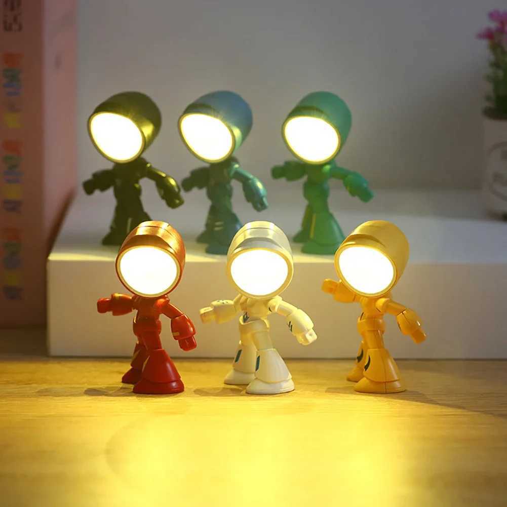 Mini Night Light LED Cartoon Cute Hero Police Desk Lamp Desktop Ornament Bedside Bedroom Table Lights Children Boy Holiday GiftsXJ250703