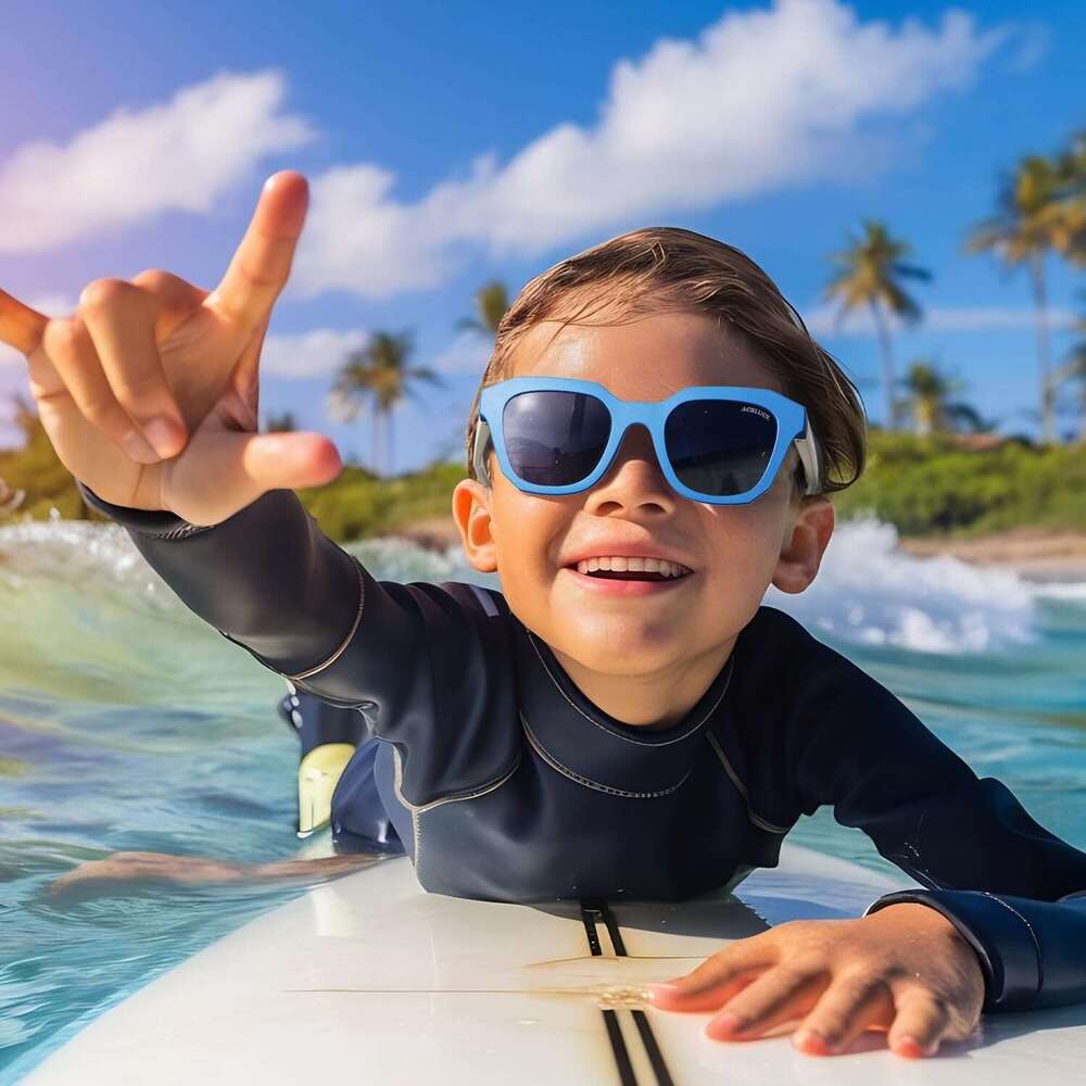 Sunglasses Polarized 3 Kids Boys Girls Unbreakable Frame Teen Youth Child Sport Baseball Beach Glasses for Age 5-12
