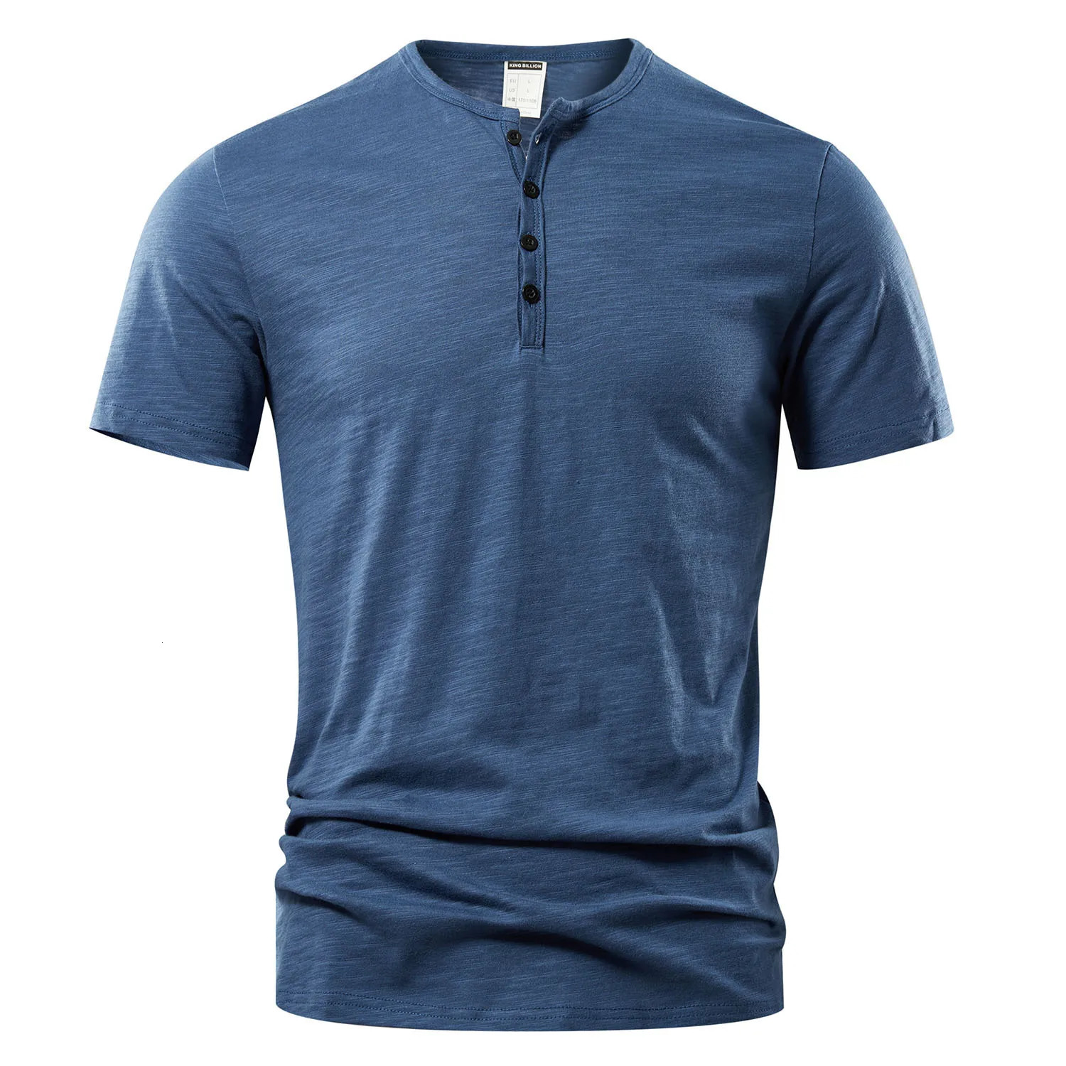 T Shirt Men Casual High Quality Summer Short Sleeve Henry neck Mens T Shirts Fashion Basic T-shirt Male 250704