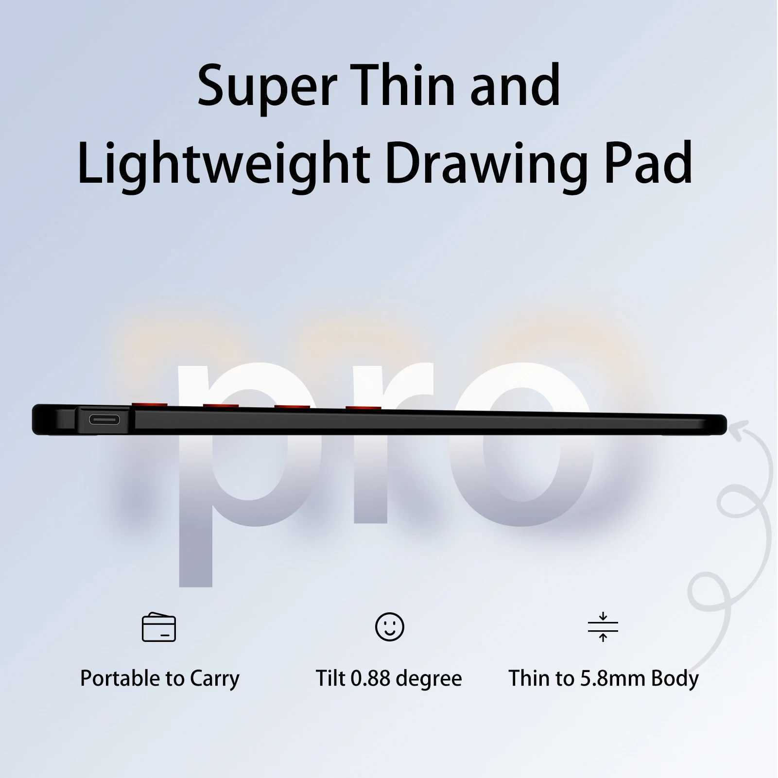 FANGOR Drawing Tablet 10x6 Inch 8192 Pressure Levels Battery-Free Stylus w/8 Nibs Digital Art Pad for Beginners/Pros X250704