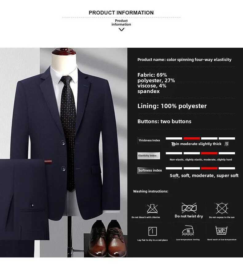 2025 new model men High quality four-sided stretch Formal Suit Jacket + Trousers 2-piece suit Mens Business suit size 5XL X250704