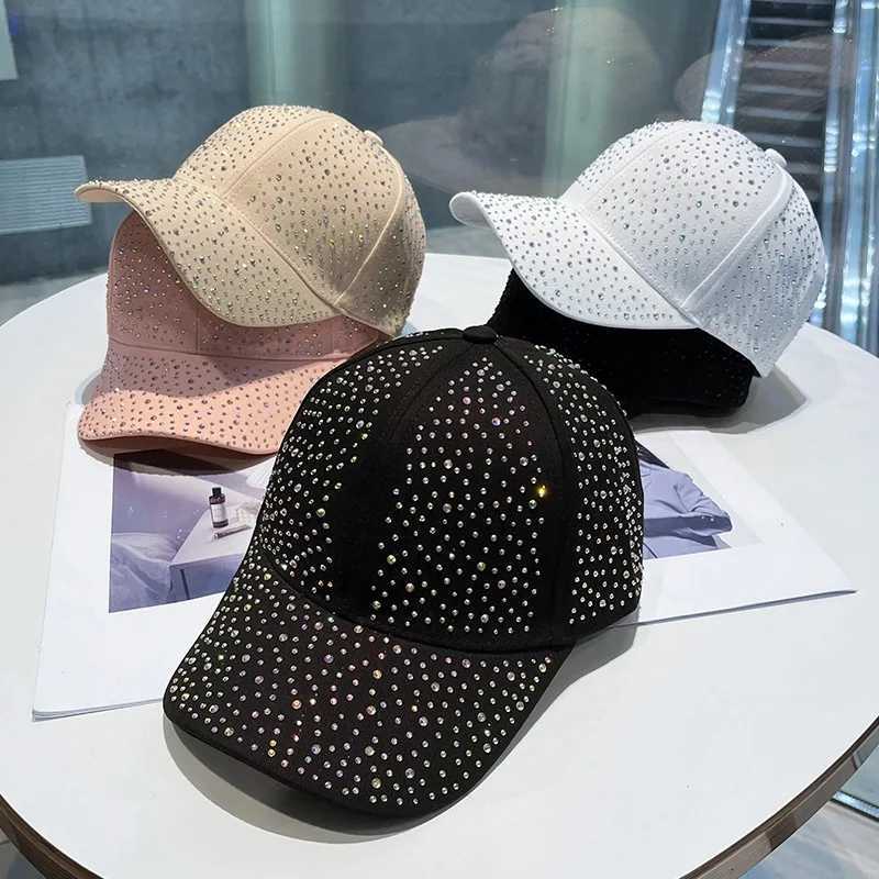 Fl Body Rhinestone Baseball Cap Men Wen Cotton Diamonds Snapback Hip Hop Cap Outdoor Visor Sun Hats Casquette X250704