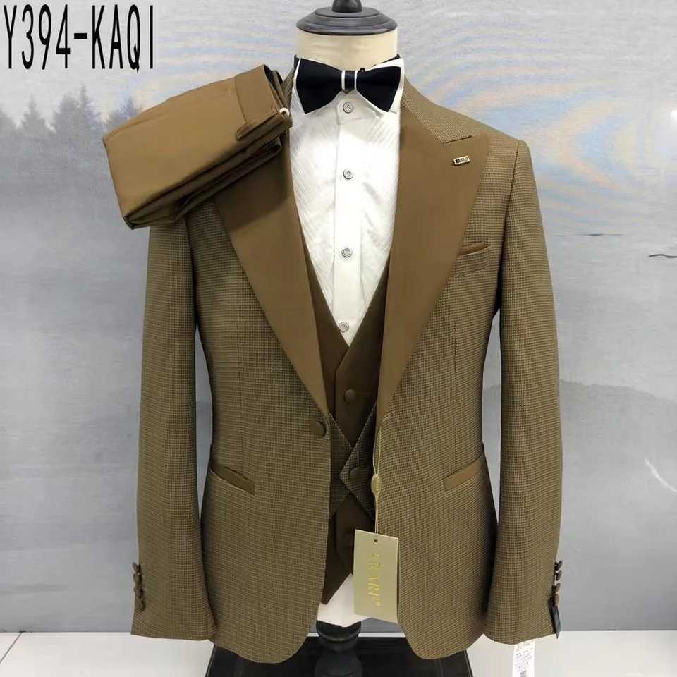 Elegant Men Slim Fit Suit Sets Wedding Party Groomsman Formal Blazer Vest Pants 3 Pieces Fashion Banquet Classic Luxury Tuxedos X250704