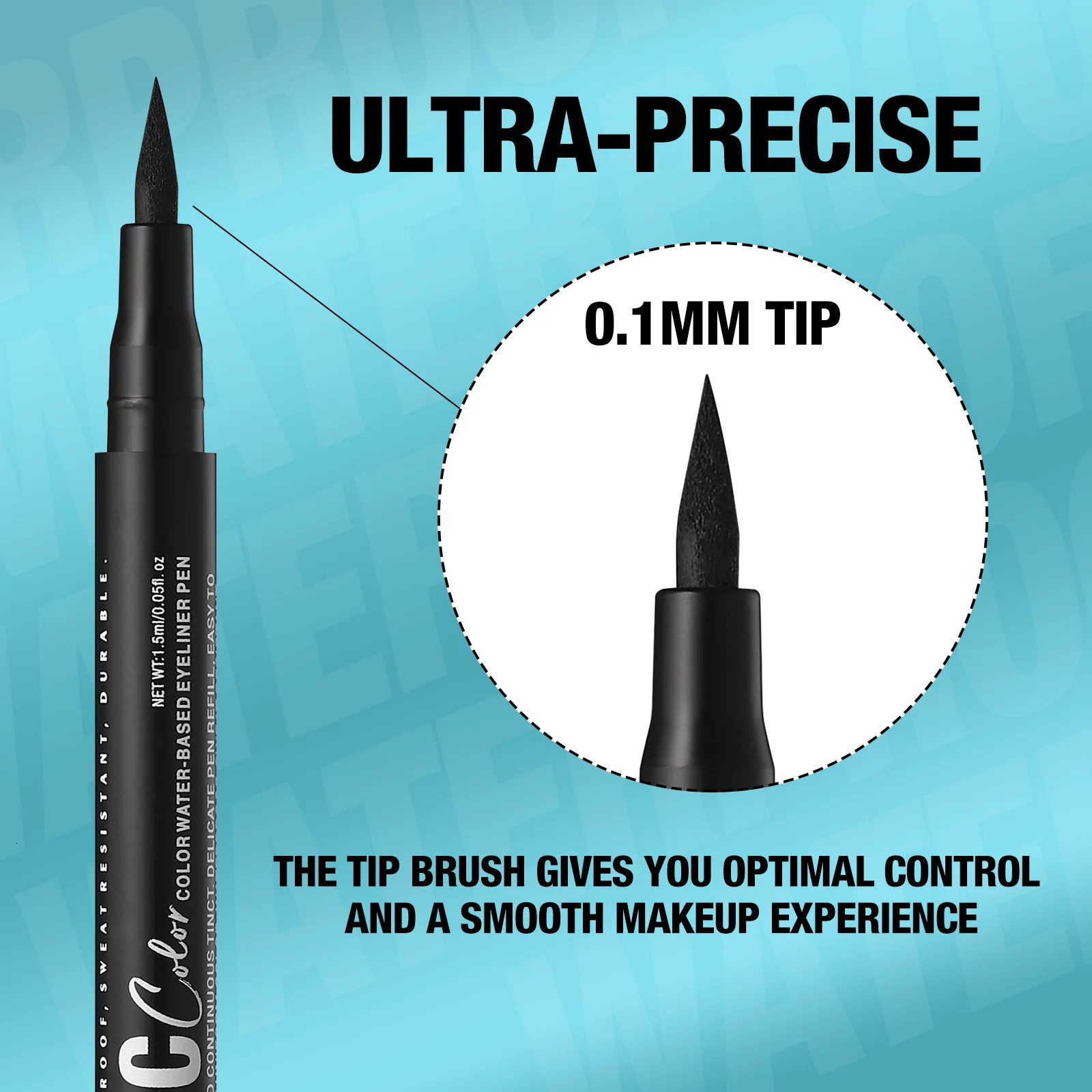 1 pcs waterproof quick-drying oil-proof and non-smudging long-lasting ultra-fine eyeliner eyeliner pen 250704