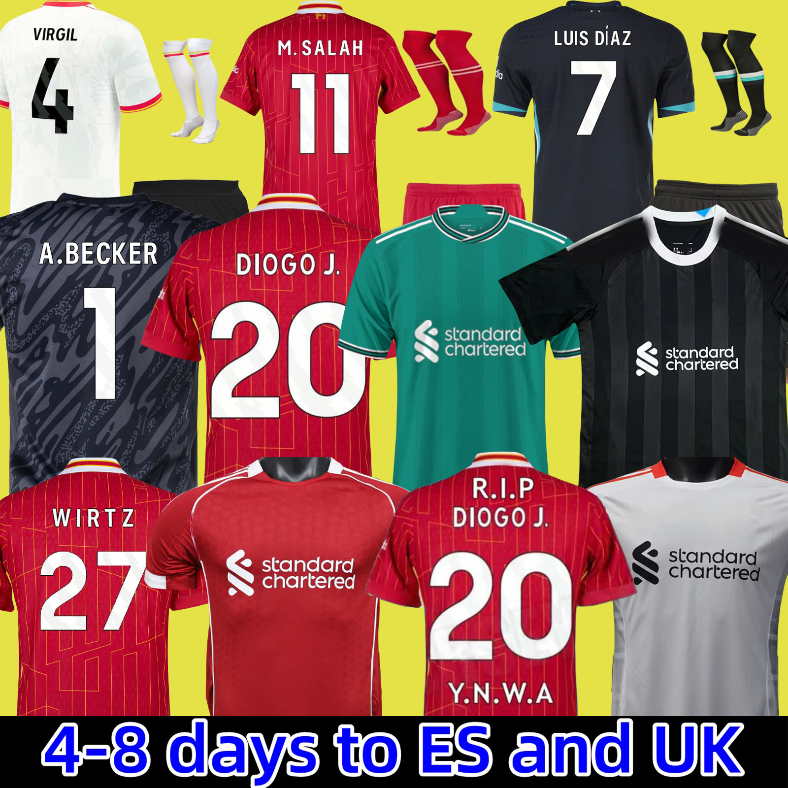 25 26 ALLISTER soccer jersey 2025 football shirt goalkeeper Luis DIaz SZOBOSZLAI A.BECKER men kids kit uniforms SALAH FRIMPONG Konate Wirtz Kerkez DIOGO JOTA