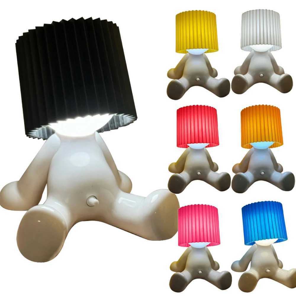 Creative Table Small Book Lights Little Naughty Boy Night Light Shy Man Lamp for Children Home Room Bedside Desk Decoration Gift XJ250703