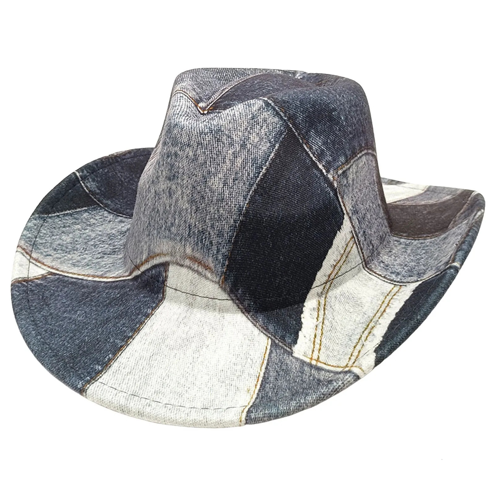 Western Hat Glitter Cowboy Hat For Women Men Party Hat Carnival Fancy Dress Retro Glitter Hat Soft Fabric Toddler Hard Hat 250701