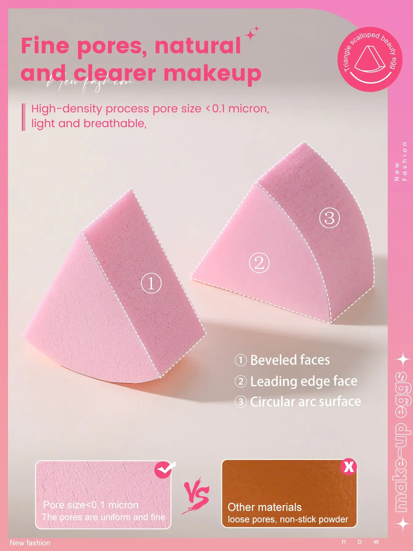 50PCS Fan Shaped Makeup Puff Makeup SpongeSuitable for Powder Concealer makeup applicator Powder Puff Beauty tools 250625