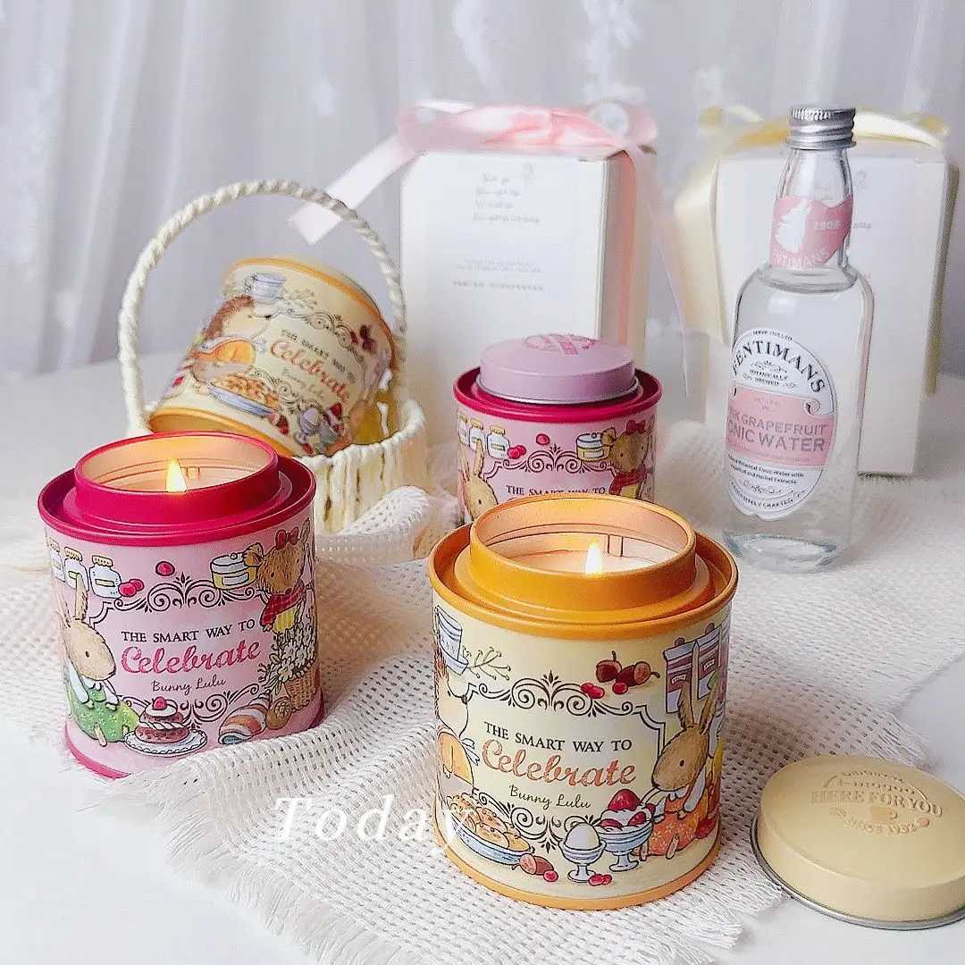 Rabbit Aromatherapy Candle Gift Box Creative Cute Smokeless Candle Romantic Atmosphere Student Girl Heart Birthday Gift W250704