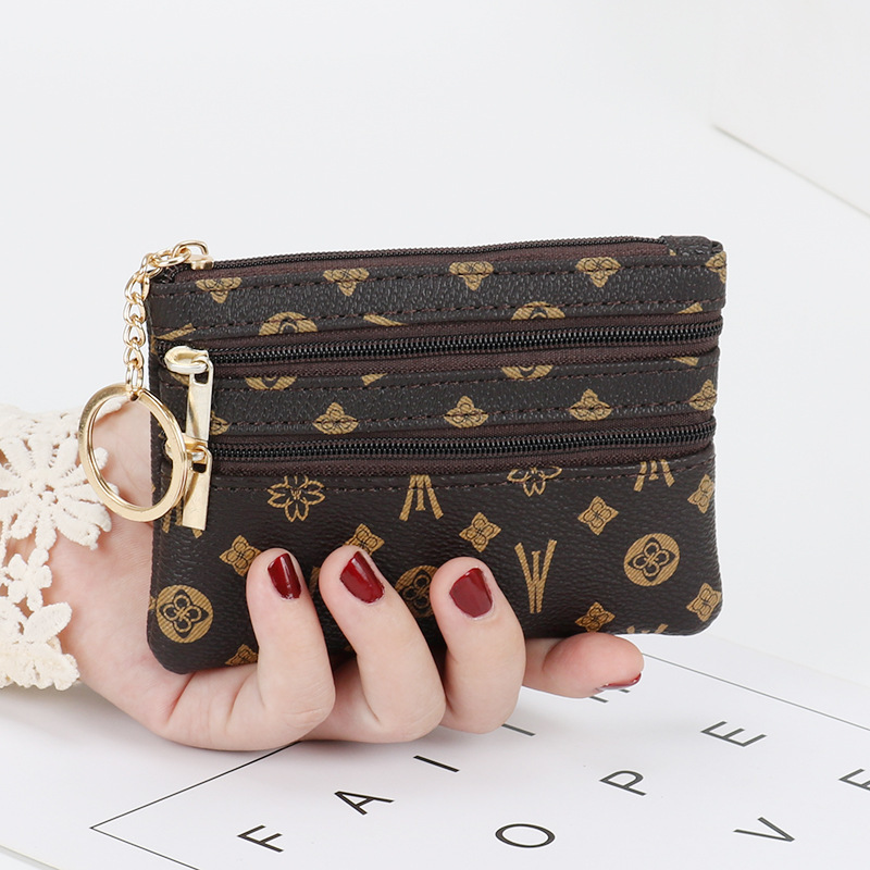 Wallet Designer Women's Mini Zipper Coin Purse Key Holder Compact Wallet Small Change Pouch Fashion Simple Design