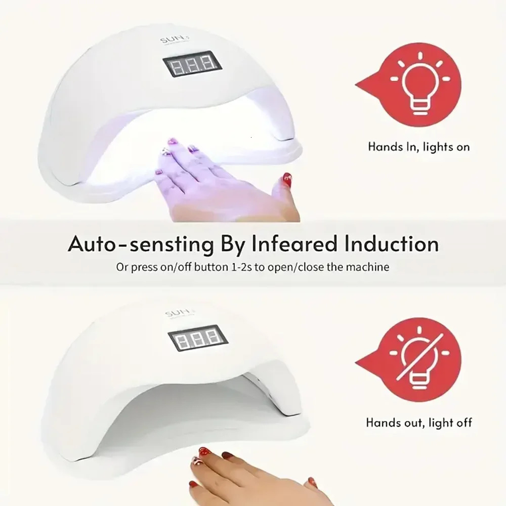 LINMANDA SUN5 Nail UV LED Lamp Nails Dryer Gel Nail Polish With 4 Timers Automatic Sensor LCD Display Professional Nail Lamp 250627