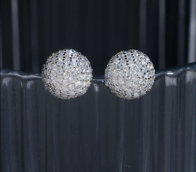 High Quality Hip Hop Iced Out Screw Back 925 Silver Men Moissanite Stud Earrings