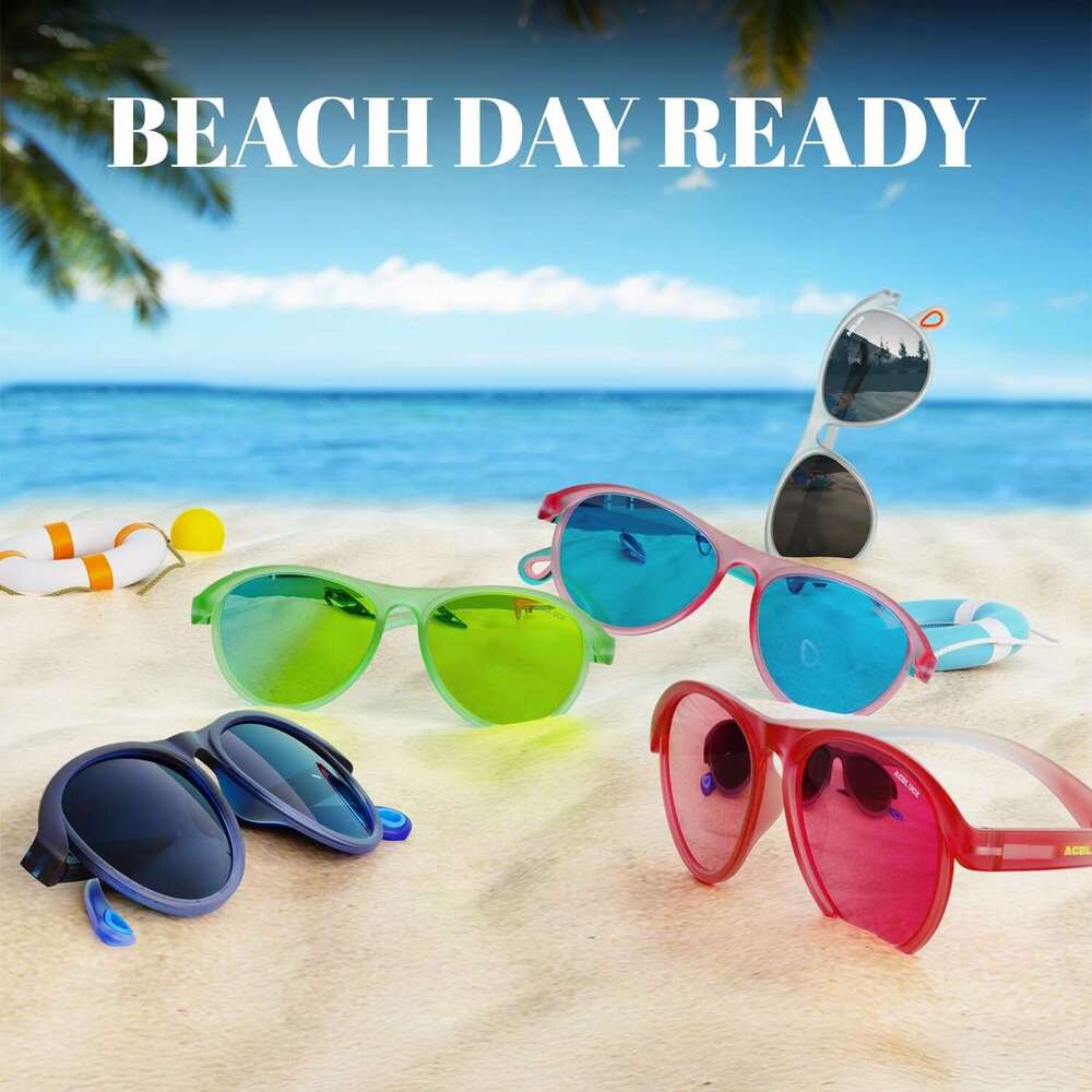 Polarized Sunglasses 3 Kids Youth Skin Feel TR90 Frame Beach Travel Summer Outdoor Glasses for Boys Girls Ages 5-14