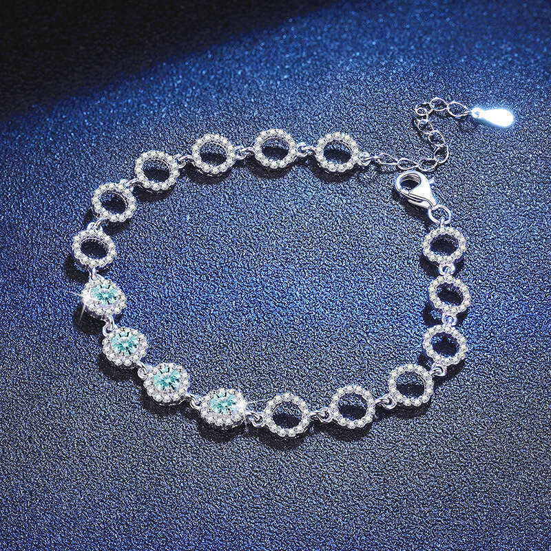 Jewelry Pure S925ier for Women Bracelet S925imple ExquiS925ite High-end MoiS925S925anite Bangle 321