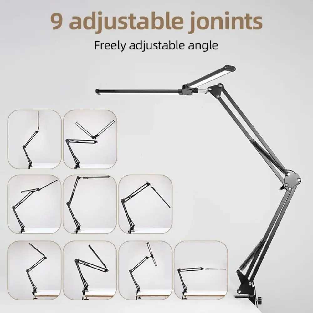 Double Head LED Desk Lamps Dimmable Led Computer Monitor Light adjustable USB Table Lamp Office Study Reading Lighting FixtureXJ250703