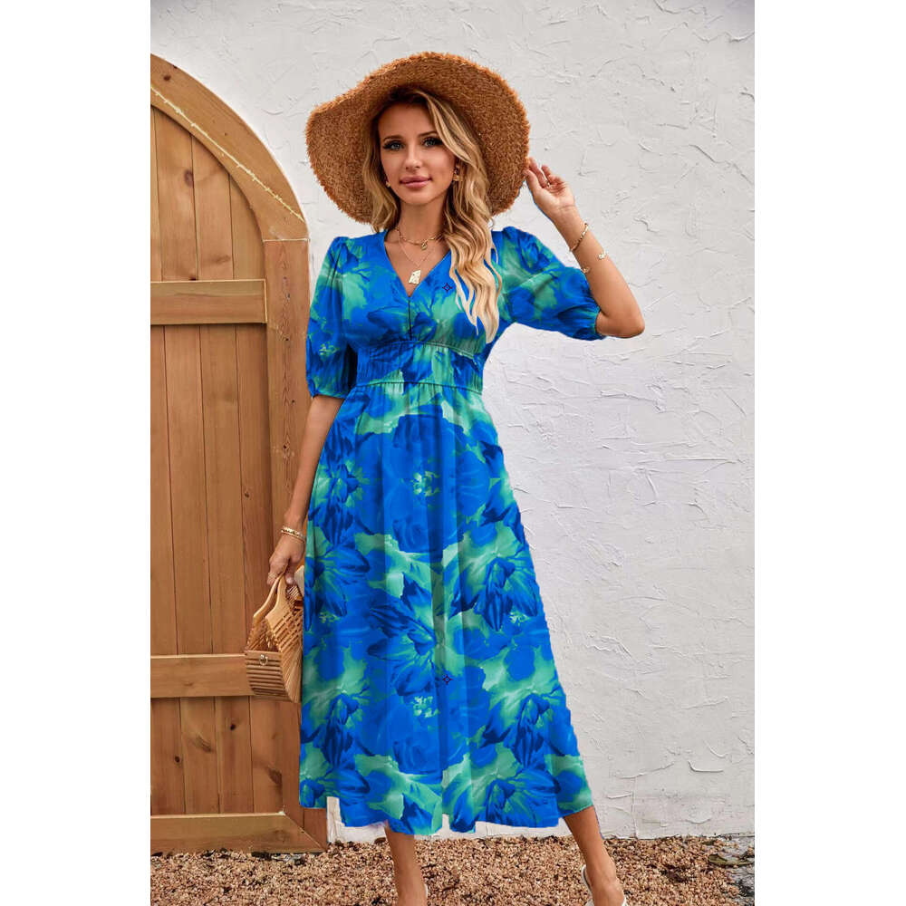 2025 Hot-Selling Fashionable Printed Women's Versatile Dress