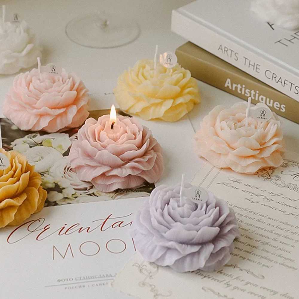 3D Carnation Flower Candle Home Decoration Wedding Bar Party Souvenirs Aromatherapy Candle Room Decor Ornament Gifts W250704