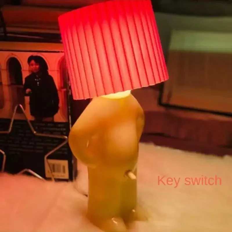 Claeted Naughty Boy Creative Table Lamp Unique LED Pleats Reading Lighting Bedroom Bedside Night Light Childrens GiftXJ250703