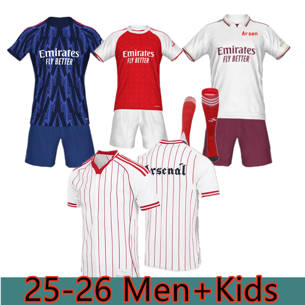 25-26 Aarsenal soccer jerseys arsenalfootball kit 2025- 2026 Arsen football shirts Men Kids ROWE SAKA MARTINELLI ODEGAARD G.JESUS ZINCHENKO SALIBA RICE
