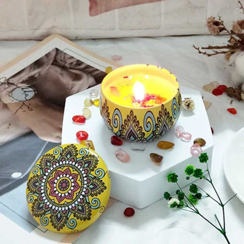 Soybean Wax Dried Flower Scented Candle Wedding Gift Fragrant Plant Essential Oil Scented Candle Home Decoration Ornaments W250704