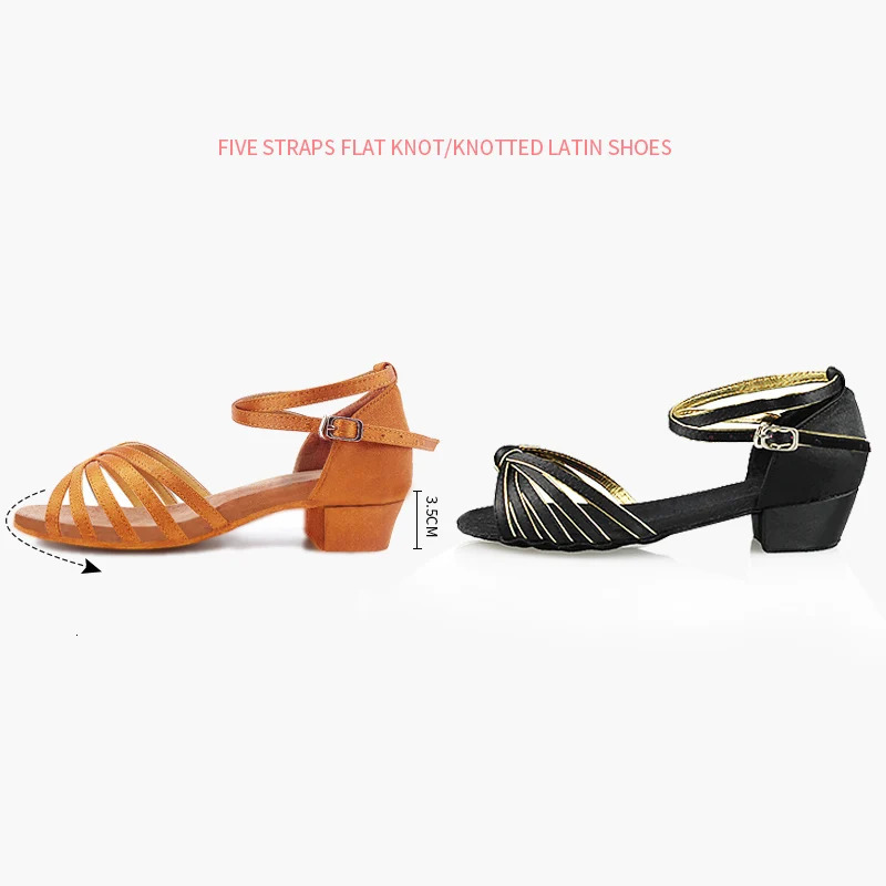 Girls Women Latin Shoes Low Heel Latino Salsa Modern Ballroom Shoes Tango Salsa Rumba Latin Dance Shoes 250628