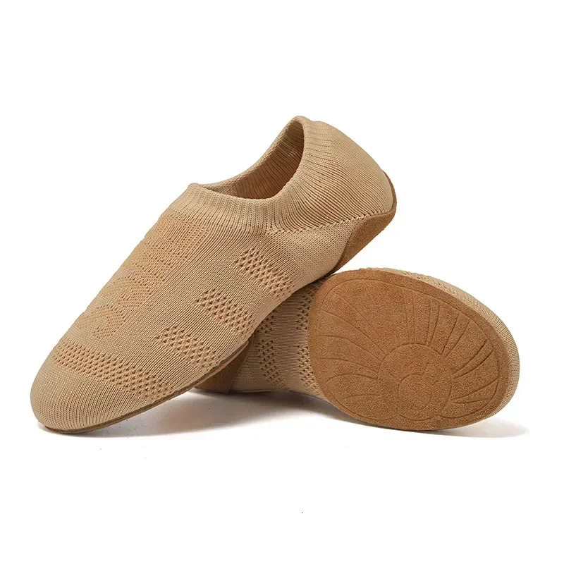 Women Jazz Latin Dance Shoes Ladies Ballroom Yoga Ballet Breathable Flying Mesh Flat Practice Modern Girls Sneakers 250628