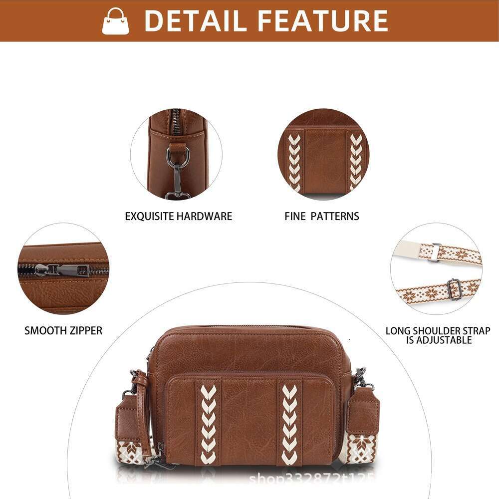 Crossbody Women's Woven Wallet PU Shoulder Bag Commuting High-end Feel Large Capacity