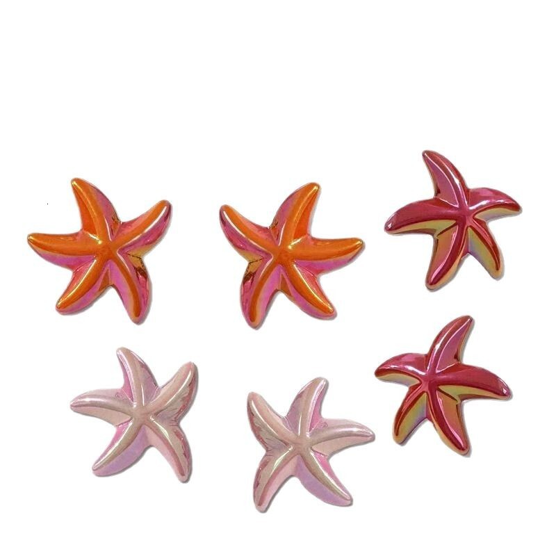 Laser Starfish Resin Earrings Colorful Elegant Vacation Ocean Style Beach