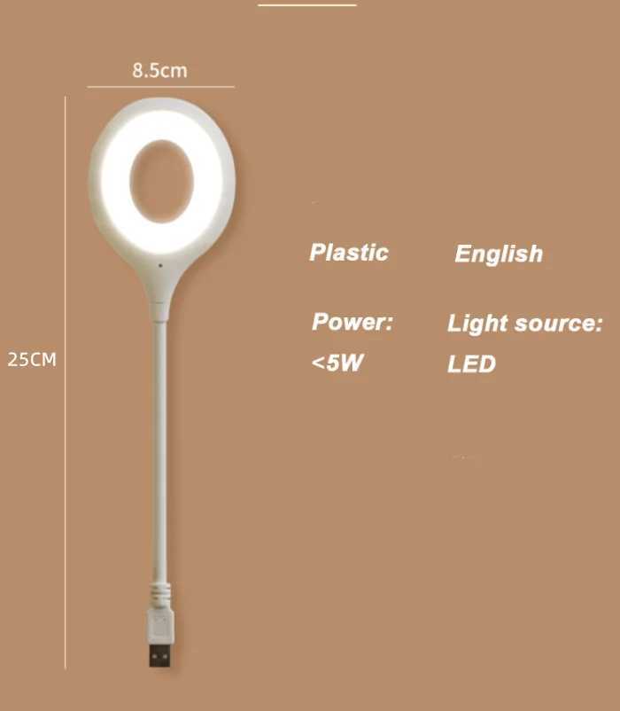 Foldable USB Desk Lamp Night Lights Lighting Plug-In Table Lamps Portable Desk Lights Eye Protection Reading Desk Night LightXJ250703
