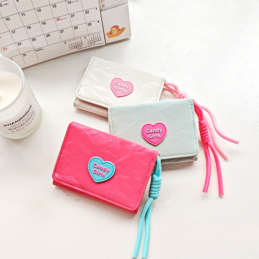 Free Shipping Designer Bag Trend New Style Small Chanel Women's Card Holder High-end PU Leather Short Coin Purse Wallet