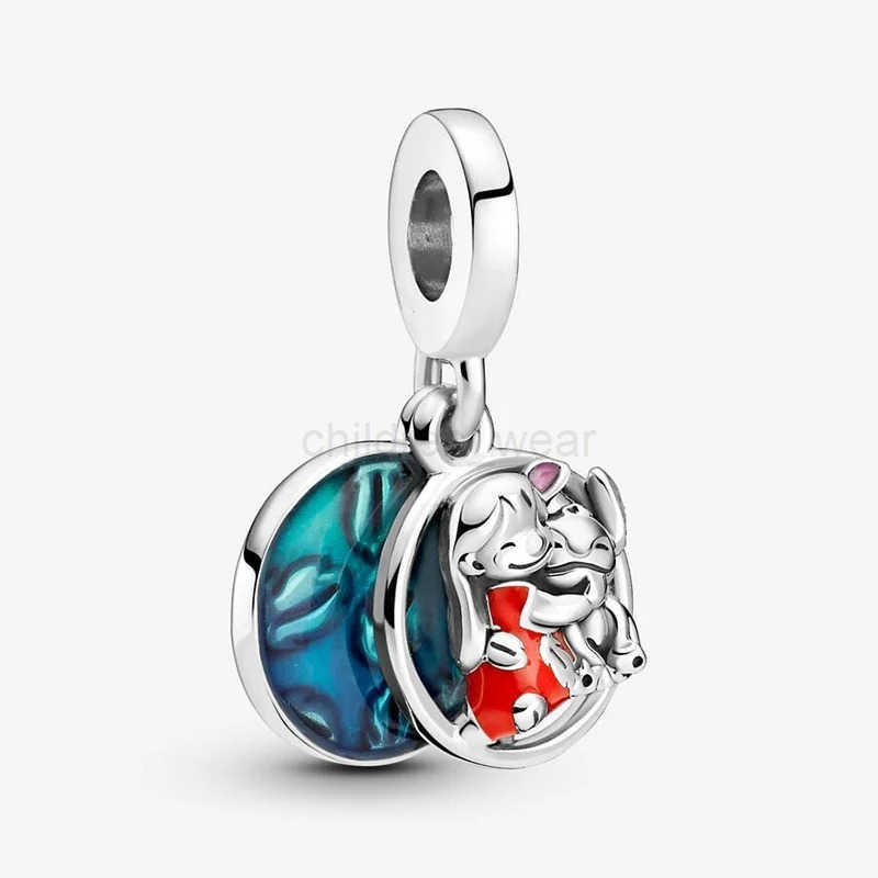 Disney 2025 New Charm Fashion Stitch Series Pendants Earrings Ring Bracelet Original Fit Brand Bead DIY Jewelry Accessories W20250704