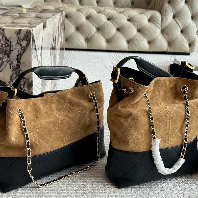 Handmade deer skin velvet handbag Luxury Bag Designer Bag Purse chain Shoulder Bag Cowhide Leather Underarm handbag Splicing colors sac crossbody bag tote bag