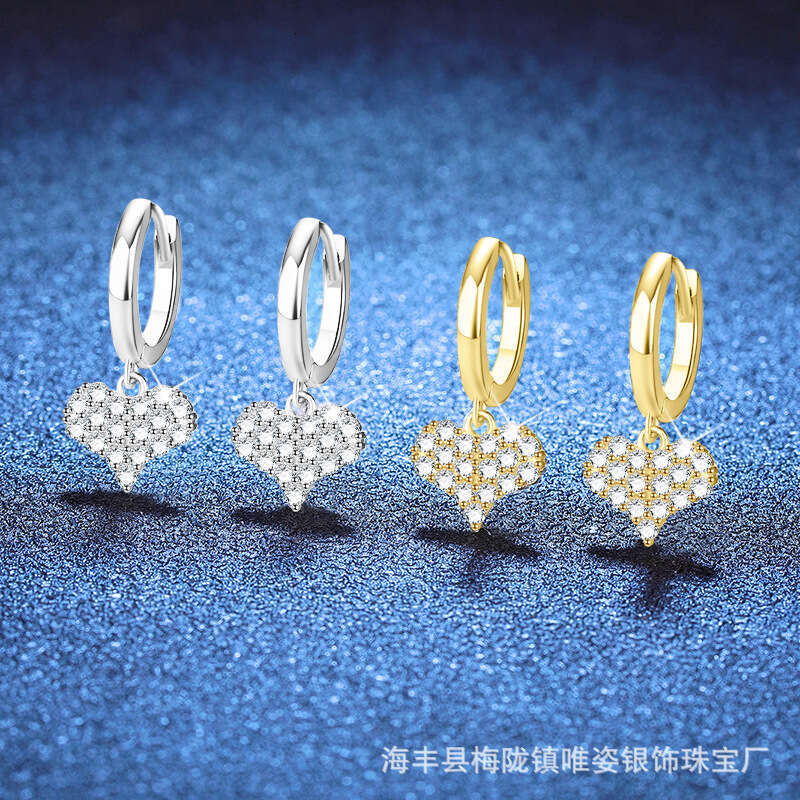 Hot S925elling MoiS925S925anite S925terling S925ier FaS925hionable S925weet Heart Drop InS925 Niche VerS925atile EarringS925 425