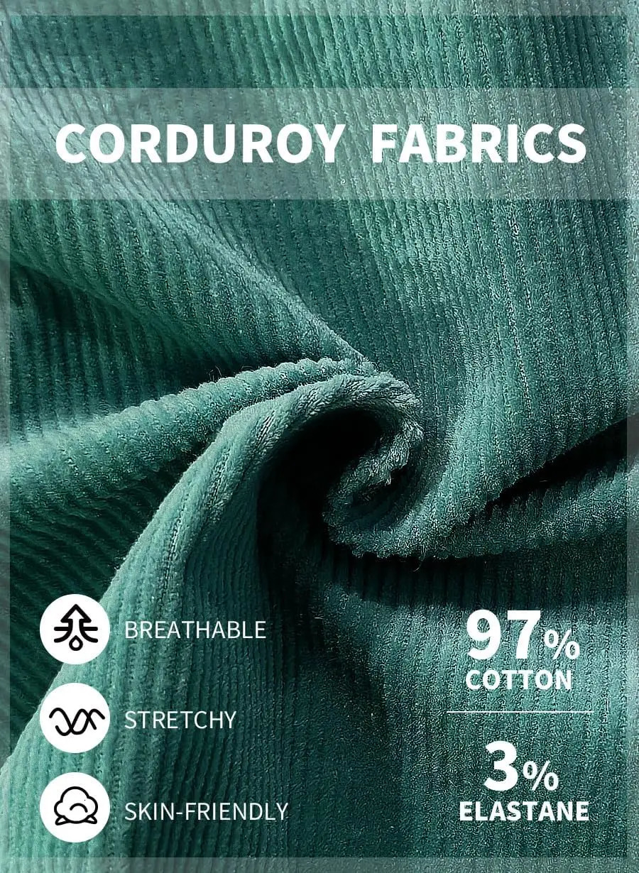 AIMPACT Mens Corduroy Jean Shorts 5 Comfort Stretch Casual Cotton Short for Men 250704