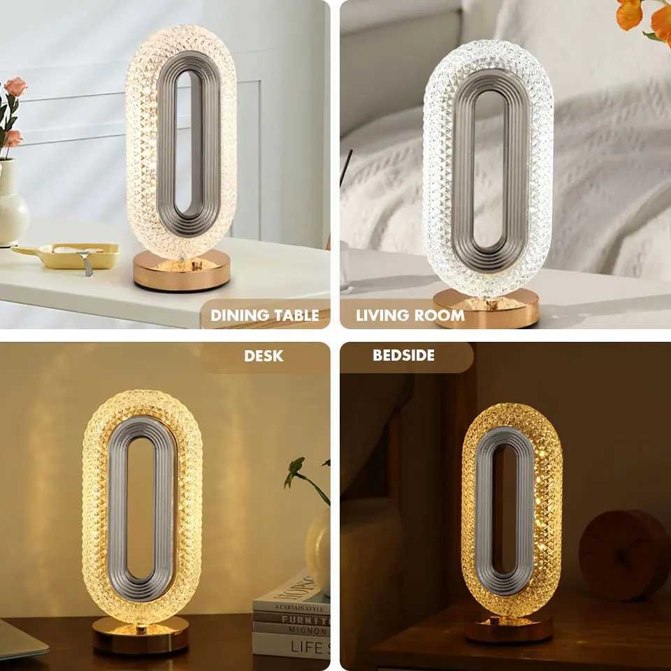 LED Table Lamp USB Charge Touch Switch Room Decoration Light Reading Light Office Desk Accessories LED Bedside Lamps Night Light XJ250703