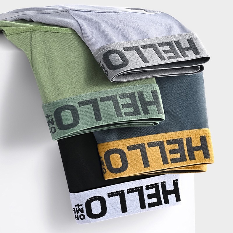 UpUns Contrast Color Mid Waist Mens Briefs Loose Fit Triangle Underwear Breathable Large Size Teen Boy Shorts Trendy Design Wholesale
