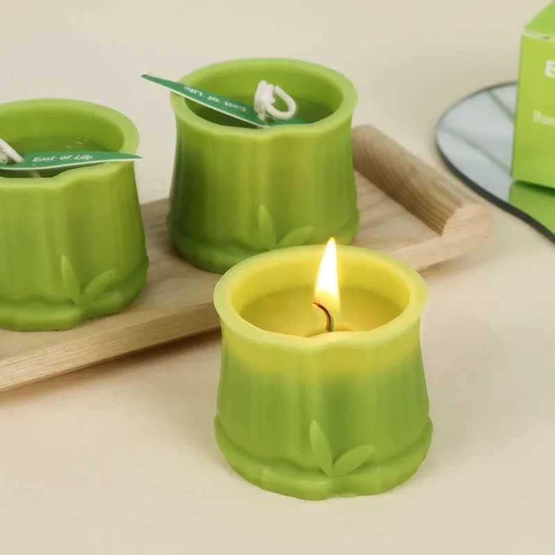 Bamboo-shaped scented candles table decor ornaments for home decoration guest gift candles home interior design aromatic candles W250704