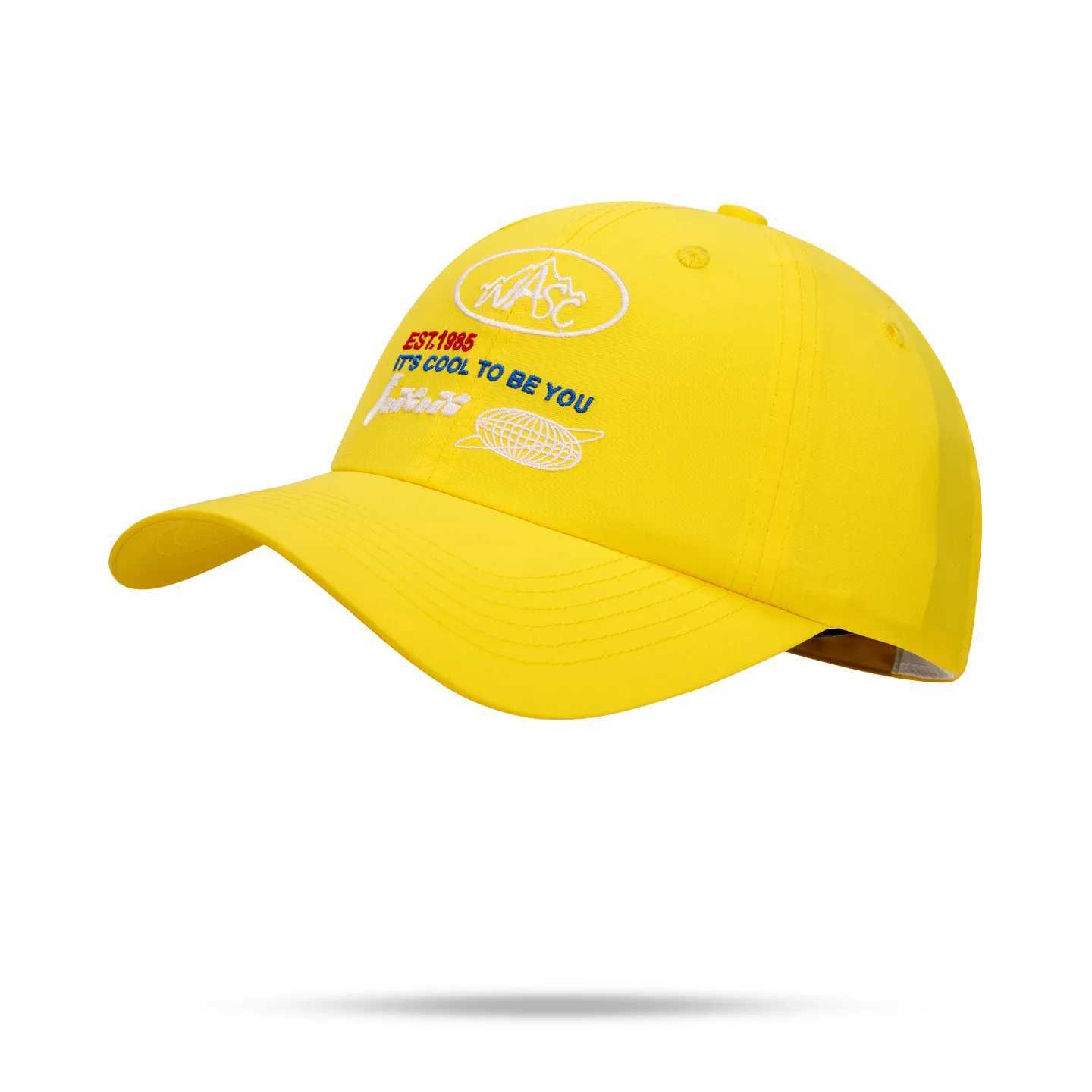 New Unisex Quick Drying Letter Embroidery Baseball Hats Sunshade Color Block Breathable Outdoor Peaked Caps X250704