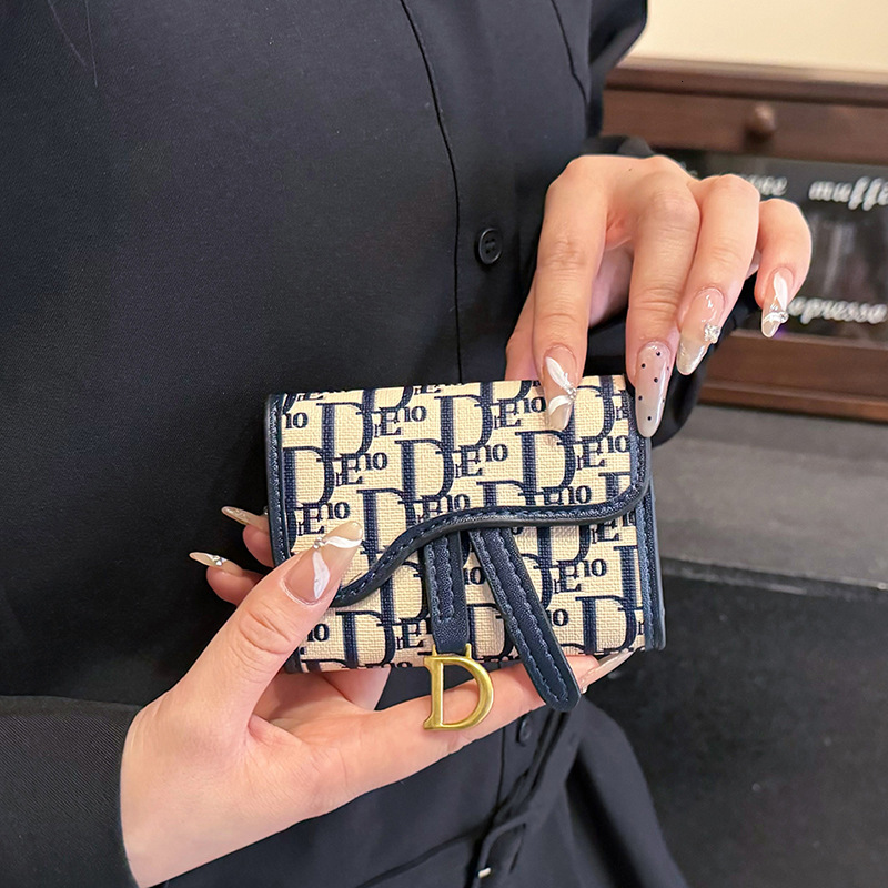 Free Shipping Designer Bag Exclusive Women's Long High-end Wallet Fashion Versatile Classic Internet Celebrity Short Wallet Multi-card Slot Card 