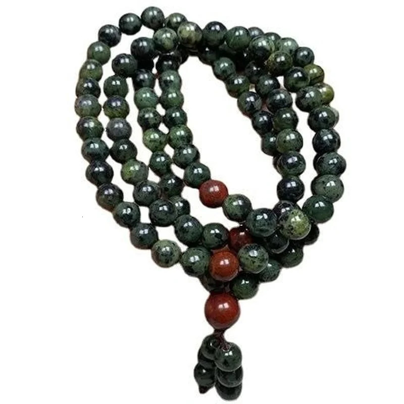 Natural Tibetan Jade Medicine Wangshi Live Magnetic 108 Multi-circle Bracelet Health Care Men and Women Bracelets Jewelry 250628