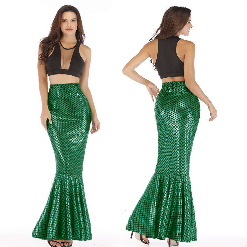 European and American Hot-Selling Sexy Mermaid High-Waisted Fishtail Midi Dress 2025 Elegant Versatile New Trendy Fashion Ins