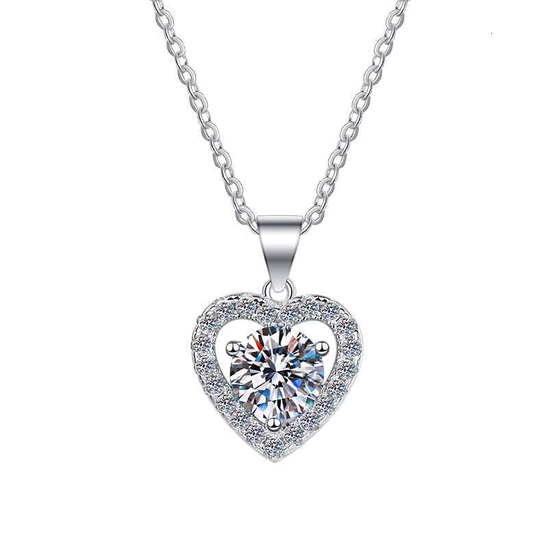 Husky Best-selling Womens Fashion Wedding 925 Silver Fine Jewelry Moissanite Necklace
