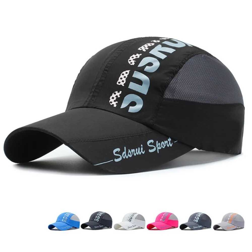 Breathable Quick Drying Quick Drying Hat tra Thin Letter Sunshade Baseball Hat Sun Hat Peaked Cap Mesh Baseball Cap Summer X250704