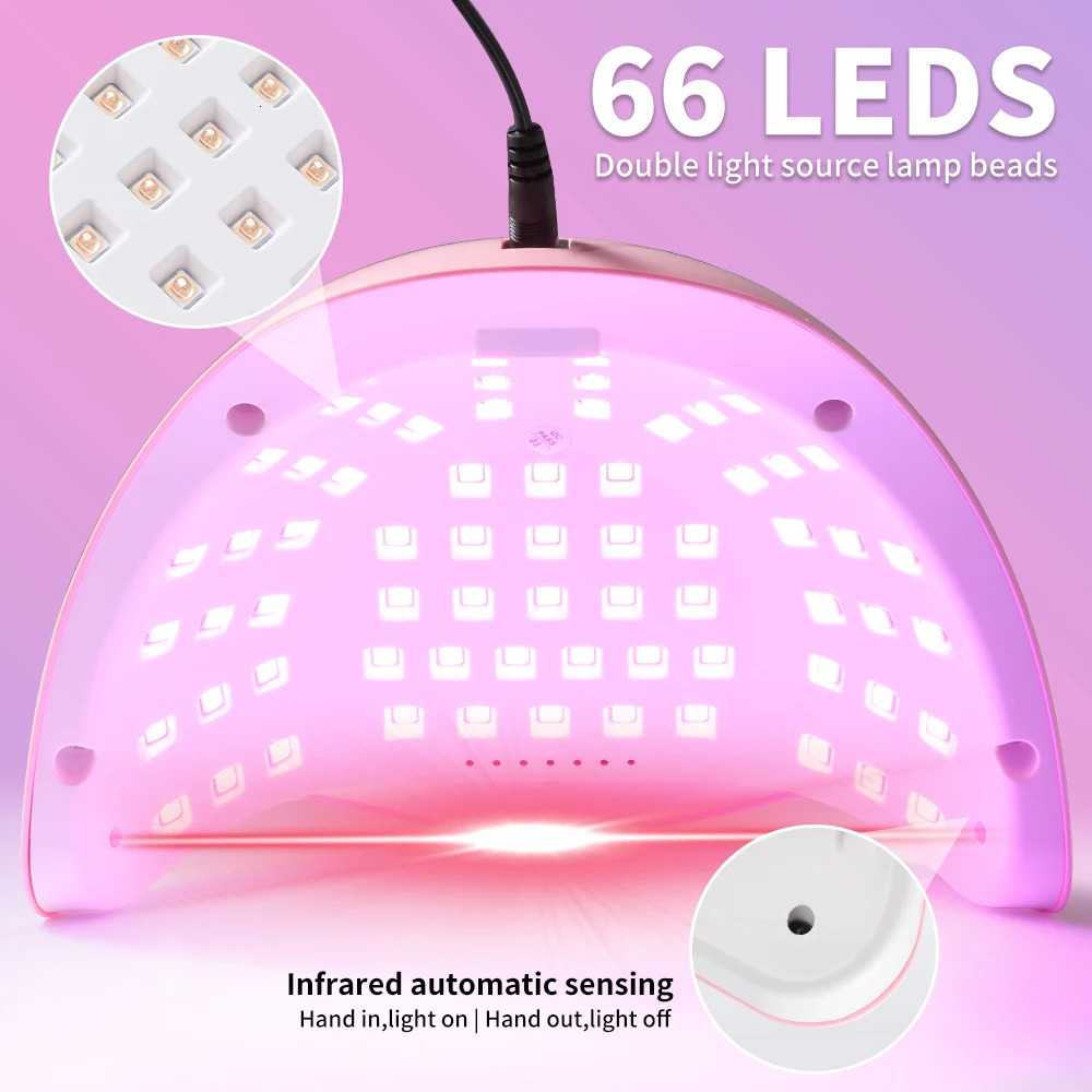 SUN X15 MAX Nail Art Lamp 66 UV LED Professional Gel Polish Dryer With 4 Timer Auto Sensors For Nail Salon Tools 250627